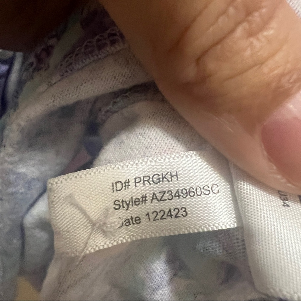 Aria, 2-Piece Pajama Set, lavender & aqua print Large - Picture 5 of 12
